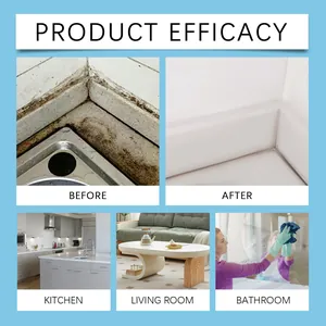 Before and after cleaning results of multi-purpose sheets in kitchen, living room, bathroom