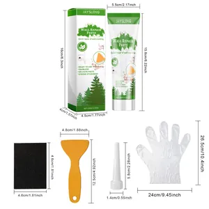 Detailed dimensions for Jaysuing wall repair paste kit including scraper and gloves