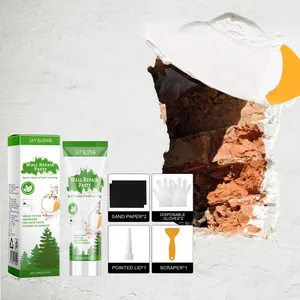 Wall repair paste kit with scraper and gloves for fixing wall cracks