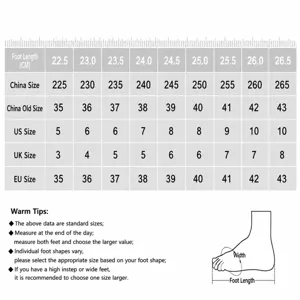 Comprehensive size chart for women's retro square toe shoes with foot measurement guide
