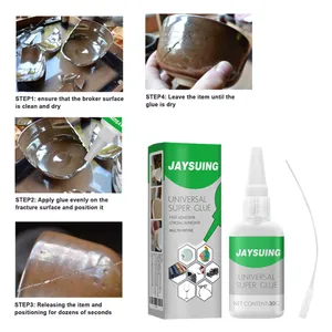 Universeller Sekundenkleber für Keramikreparatur mit 4-Schritt-Anleitung