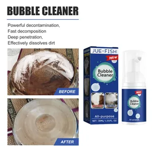 Before and after cleaning results of Jue-Fish 30ml all-purpose bubble foam cleaner