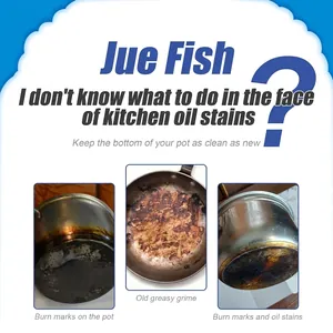 Detail showing heavy burn marks and greasy grime on kitchen pot bottoms before cleaning