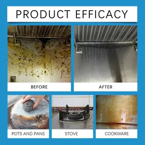 Dettaglio dell'alta efficacia dello sgrassatore da cucina sulle superfici.