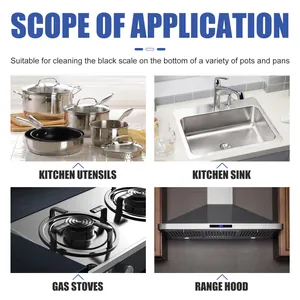Kitchen grease foam cleaner application scenarios for sink, stove, and range hood
