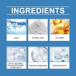 Detailed ingredient breakdown showing Aqua, Glycerin, and cleansing agents for shoes.