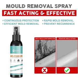 EELHOE fast acting mould removal spray showing effective stain cleaning results on walls