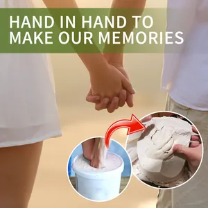 Couple's DIY hand casting kit process showing mold making and results