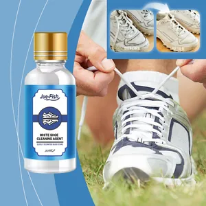 Jue-Fish White Shoe Cleaner Portable Whitening Cleaning Agent for Sneakers Canvas Leather Shoes Quick Stain Remover