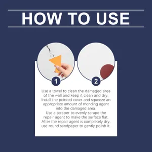Step-by-step instructions for applying wall mending agent on cracked surfaces