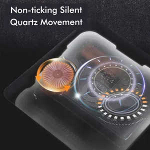 Vue détaillée du mécanisme de mouvement d'horloge à quartz silencieux et précis