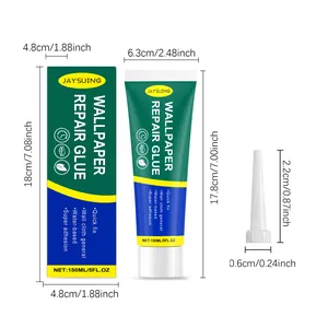 Dimensions détaillées du tube de colle de réparation Jaysuing 150ml et de sa boîte