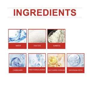 Macro view of ingredients for fruit fly bait including water, fructose and sorbitol