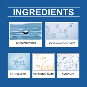 Detailed ingredients list of household cleaning and mold remover gel