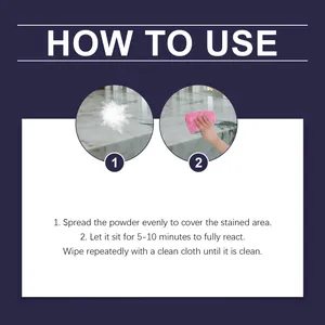 Step-by-step guide for using JUE FISH stone cleaning powder on marble surfaces