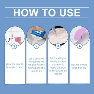 Complete step-by-step guide for using Jue Fish ceramic tile repair AB glue kit effectively