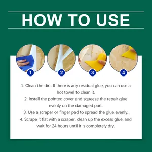 Guide d'utilisation étape par étape de la colle de réparation de papier peint ménager