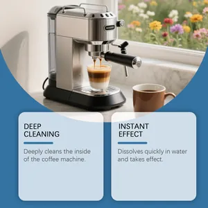 Detailansicht der Kaffeemaschinen-Entkalkungstabletten mit Tiefenreinigung und Soforteffekt