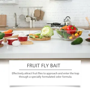 Effectief fruitvlieglokmiddel voor in de keuken met verse groenten op een wit aanrecht