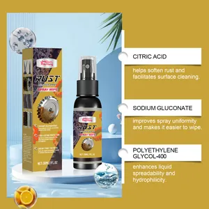 Rayhong rust remover spray with citric acid and sodium gluconate for metal surface cleaning.