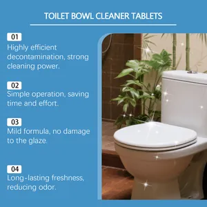 Infographic highlighting four key benefits of effective toilet bowl cleaner tablets