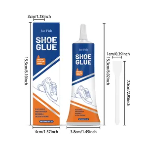 Colle professionnelle imperméable pour chaussures 60ml avec dimensions et applicateur