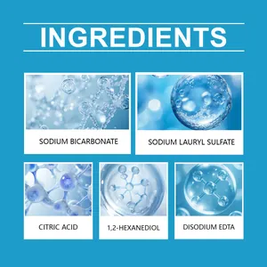 Ingredients list for coffee machine cleaning tablets showing Sodium Bicarbonate and Citric Acid
