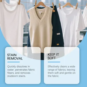 Effective laundry detergent sheets for stain removal and fabric softening in household use
