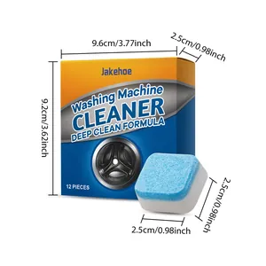 Dimensions and detailed view of Jakehoe washing machine cleaning effervescent tablets