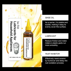Détail du lubrifiant Jue Fish avec propriétés d'huile de base et d'inhibiteur de rouille