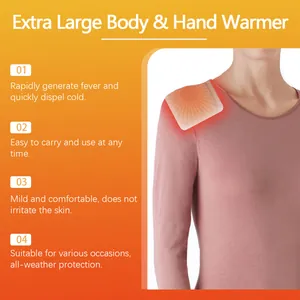 Parche calentador desechable extra grande para cuerpo y manos para protegerse del frío