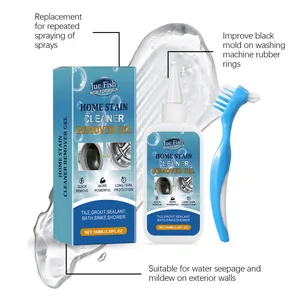 Jue Fish home stain remover gel kit with applicator brush for bathroom mold cleaning