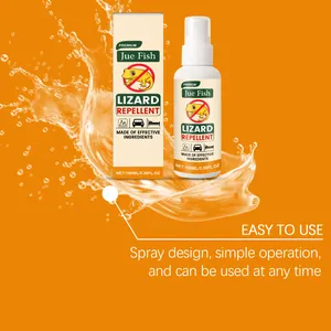 Jue Fish hagedisafstotende spray 100ml met gebruiksvriendelijke sproeikop en verpakking.