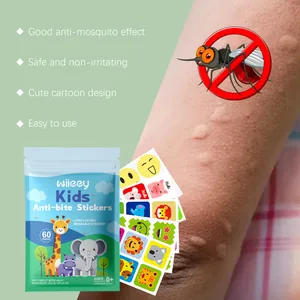 Pegatinas antimosquitos de dibujos animados para niños con aceite de eucalipto natural
