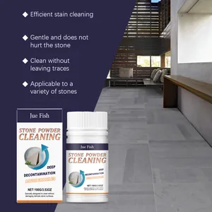 Jue Fish stone powder cleaning set showing active granules for deep decontamination