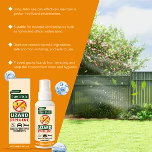JUE FISH 100ml hagediswerende spray getoond in een professionele tuinomgeving buiten.