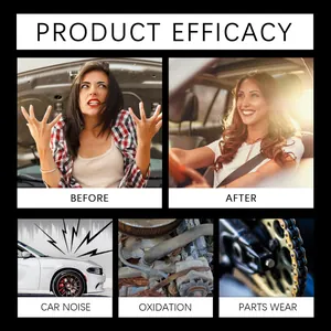 Efficacité du lubrifiant contre le bruit de voiture, l'usure et l'oxydation.
