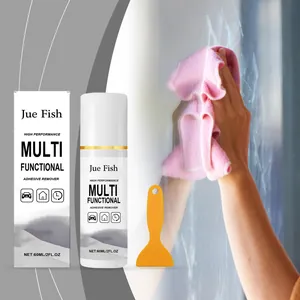 Multi-Purpose Adhesive Remover Spray Residue Glue Stain Cleaner For Car Glass Home Surfaces With Plastic Scraper Tool