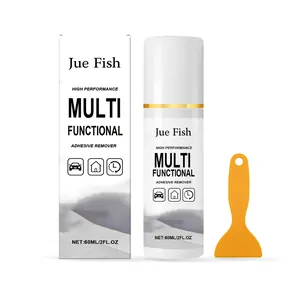 Jue Fish 60ml multi-functional adhesive remover spray with yellow plastic scraper tool