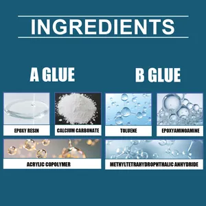 Chemical ingredients list for industrial AB glue casting adhesive repair