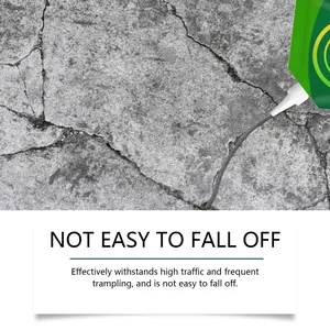 Close-up of multi-purpose floor joint sealant filling a crack in concrete pavement