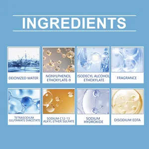 Liste détaillée des ingrédients du spray de nettoyage doux pour vêtements et composants