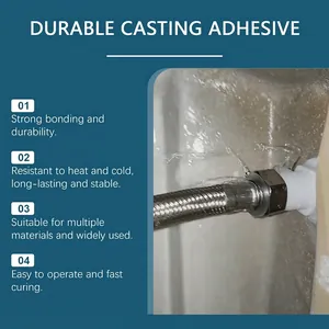 Industrial waterproof casting adhesive for metal pipe leak repair and tile bonding