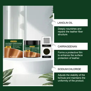 Leather conditioner cleaner set with lanolin oil for leather sofa care and repair