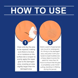 Detailed step-by-step instruction guide for inflatable mattress and pool repair kit