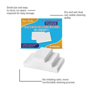 Detail view of 6-piece nano cleaning sponge eraser set showing surface texture.