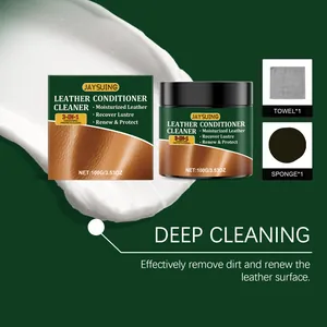 Jaysuing 3-in-1 leather conditioner cleaner set with microfiber towel and sponge