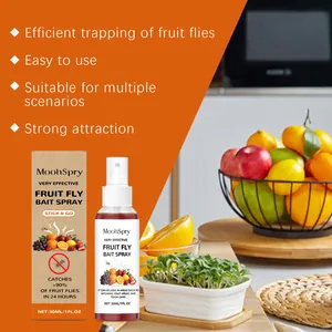 MoonSpry fruitvliegjes-aasspray detail met sterke aantrekkingskracht voor in de keuken.