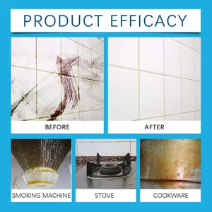 Comparison demonstration showing cleaning efficacy of magic eraser sponge on stove and tiles