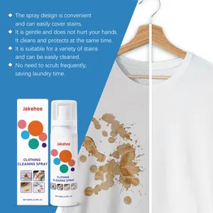Spray de nettoyage Jakehoe pour vêtements élimine efficacement les taches sur chemises.